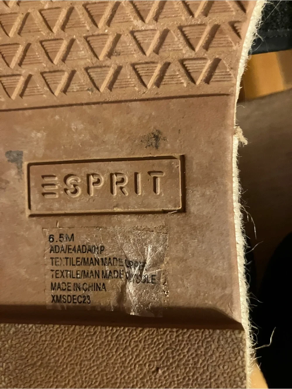 Esprit Black Open-Toe Espadrille Flats